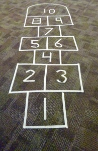 Hopscotch in the library
